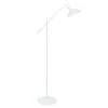LEEDS Lampadaire En Acier 1 Lumiere - Abat-jour Conique En Acier - 90 X 25 X H175 Cm - Blanc - E27