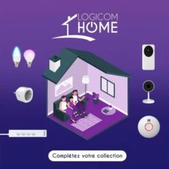 Logicom Home - Ampoule Connectée E14 5W WiFi 2.4 GHz -OSRAM || Philips || Bosch Soldes logicom home ampoule connectee e14 5w wifi 2 4 ghz 3483079756523 559885