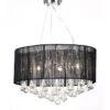 Lustre Avec 85 Cristaux Noir