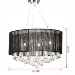 Lustre Avec 85 Cristaux Noir -OSRAM || Philips || Bosch Soldes lustre avec 85 cristaux noir 3666722530897 550499