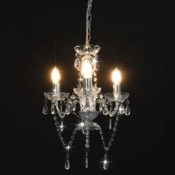 Lustre Avec Perles Argenté Rond 3 X E14 -OSRAM || Philips || Bosch Soldes lustre avec perles argente rond 3 x e14 3666722448840 788153