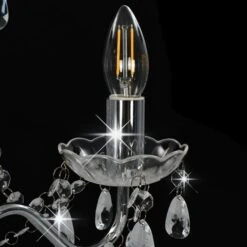 Lustre Avec Perles Argenté Rond 3 X E14 -OSRAM || Philips || Bosch Soldes lustre avec perles argente rond 3 x e14 3666722448840 788155