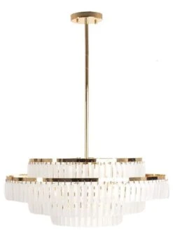 Lustre Classique En Fer Doré Garcin