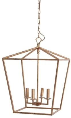 Lustre Classique En Fer Doré Vieux Assiba