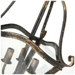 Lustre Classique Métal Doré Vieilli Cali -OSRAM || Philips || Bosch Soldes lustre classique metal dore vieilli cali 8430026917198 197464