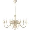 Lustre En Métal Blanc Antique 8 X E14 Ampoules -OSRAM || Philips || Bosch Soldes lustre en metal blanc antique 8 x e14 ampoules 3666722454308 772225