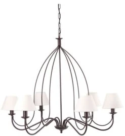 Lustre Industriel 6 Branches Métal Noir Burak -OSRAM || Philips || Bosch Soldes lustre industriel 6 branches metal noir burak 197533