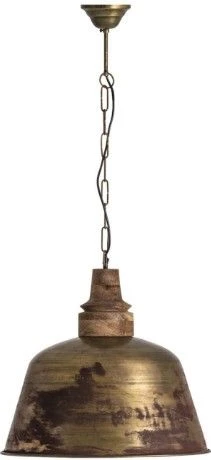 Lustre Industriel Métal Doré Vieilli Teddy 50