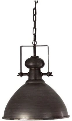 Lustre Industriel Métal Gris Rouillé Sahy