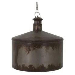 Lustre Industriel Métal Gris Vieilli Sahy