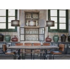 Lustre Industriel Métal Gris Vieilli Sahy -OSRAM || Philips || Bosch Soldes lustre industriel metal gris vieilli sahy 8430026919826 222986