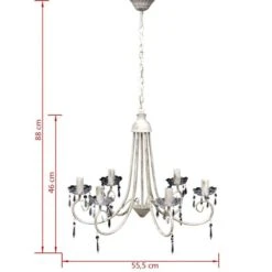 Lustre Suspendu Blanc 6 Douilles D'ampoule -OSRAM || Philips || Bosch Soldes lustre suspendu blanc 6 douilles d ampoule 3666722515016 603699