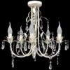 Lustre Suspendu En Cristal 5 Douilles D'ampoule