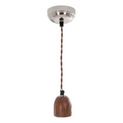 Lustre Vintage Bois De Sésame Foncé Youri 6
