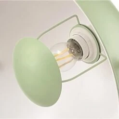 MOVIE Lampadaire Trépied - H 148 Cm - Tete : Ø 35 Cm - Vert Amande Et Blanc -OSRAM || Philips || Bosch Soldes movie lampadaire trepied h 148 cm tete 35 cm vert amande et blanc 3248116652615 565199