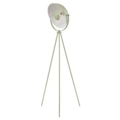 MOVIE Lampadaire Trépied - H 148 Cm - Tete : Ø 35 Cm - Vert Amande Et Blanc -OSRAM || Philips || Bosch Soldes movie lampadaire trepied h 148 cm tete 35 cm vert amande et blanc 3248116652615 565200