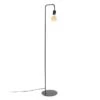 NORWICH Lampadaire En Acier - L42 X P30 X H157 Cm - Noir - Ampoule LED 4W E27 Noir Comprise