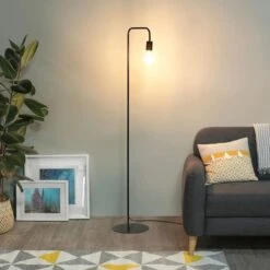 NORWICH Lampadaire En Acier - L42 X P30 X H157 Cm - Noir - Ampoule LED 4W E27 Noir Comprise -OSRAM || Philips || Bosch Soldes norwich lampadaire en acier l42 x p30 x h157 cm noir ampoule led 4w e27 noir comprise 5603950954055 565169