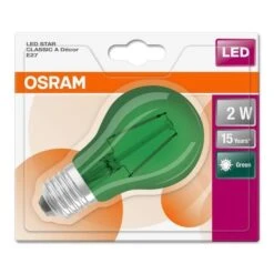 OSRAM Ampoule Déco LED Standard E27 - Verte -OSRAM || Philips || Bosch Soldes osram ampoule deco led standard e27 verte 4058075816015 514515