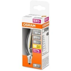 OSRAM Ampoule LED Flamme Coup De Vent Clair Fil Variable - 4,4W équivalent 40W E14 - Blanc Chaud -OSRAM || Philips || Bosch Soldes osram ampoule led flamme coup de vent clair fil variable 4 4w equivalent 40w e14 blanc chaud 4058075434561 598268