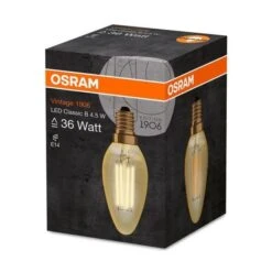OSRAM Ampoule LED Flamme E14 Vintage Edition 1906 - 4,5 W - Ambré -OSRAM || Philips || Bosch Soldes osram ampoule led flamme e14 vintage edition 1906 4 5 w ambre 4058075119383 515499