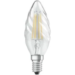OSRAM Ampoule LED Flamme Torsadée Clair Filament - 4 W = 40 W - E14 - Blanc Chaud -OSRAM || Philips || Bosch Soldes osram ampoule led flamme torsadee clair filament 4 w 40 w e14 blanc chaud 4058075434202 659489