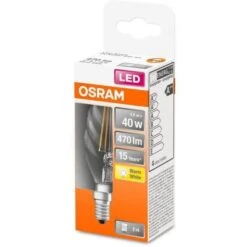 OSRAM Ampoule LED Flamme Torsadée Clair Filament - 4 W = 40 W - E14 - Blanc Chaud -OSRAM || Philips || Bosch Soldes osram ampoule led flamme torsadee clair filament 4 w 40 w e14 blanc chaud 4058075434202 659491