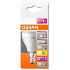 OSRAM Ampoule LED STAR+ Sphérique RGBW Dép Radiateur Variable - 5,4W équivalent 40W E14 - Blanc Chaud