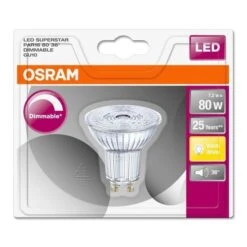 OSRAM Ampoule Spot LED PAR16 GU10 7,2 W équivalent A 80 W Blanc Chaud Dimmable -OSRAM || Philips || Bosch Soldes osram ampoule spot led par16 gu10 7 2 w equivalent a 80 w blanc chaud dimmable 4052899390218 514481