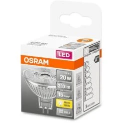OSRAM Spot MR16 LED 36° Verre - 2,6W équivalent 20W GU5.3 - Blanc Chaud -OSRAM || Philips || Bosch Soldes osram spot mr16 led 36 verre 2 6w equivalent 20w gu5 3 blanc chaud 4058075431393 598050