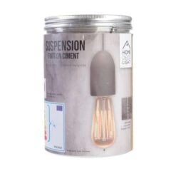 PARIS Suspension Béton - Câble Textile Noir Et Blanc -OSRAM || Philips || Bosch Soldes paris suspension beton cable textile noir et blanc 3664944048961 734065