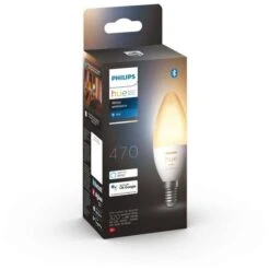 PHILIPS Hue White Ambiance - Ampoule LED Connectée Flamme E14 - 6W - Compatible Bluetooth