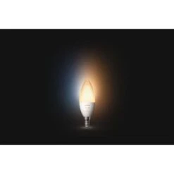 PHILIPS Hue White Ambiance - Ampoule LED Connectée Flamme E14 - 6W - Compatible Bluetooth -OSRAM || Philips || Bosch Soldes philips hue white ambiance ampoule led connectee flamme e14 6w compatible bluetooth 8719514356658 1244897