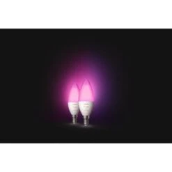 PHILIPS Hue White & Color Ambiance - Ampoule LED Connectée Flamme E14 - 5,5W - Compatible Bluetooth - Pack De 2 -OSRAM || Philips || Bosch Soldes philips hue white color ambiance ampoule led connectee flamme e14 5 5w compatible bluetooth pack de 2 8719514356719 1244901