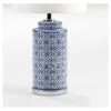 Pied De Lampe Céramique Bleu Et Blanc Charlie H 51