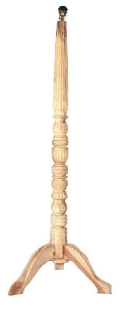 Pied De Lampe En Bois De Teck Naturel Fadia