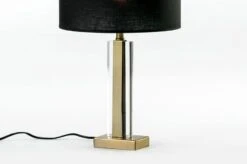 Pied De Lampe En Métal Doré Et Acrylique Vego H 34 Cm