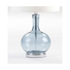Pied De Lampe En Verre Bleu Patricias H 45
