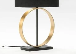 Pied De Lampe Métal Doré Et Noir Veronica H 44