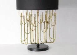 Pied De Lampe Métal Doré Mania H 46 Cm