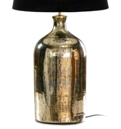 Pied De Lampe Verre Doré Vieilli Doux