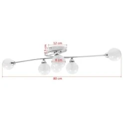 Plafonnier Avec 6 Abats-jour G9 Chromé -OSRAM || Philips || Bosch Soldes plafonnier avec 6 abats jour g9 chrome 8718475532286 605846