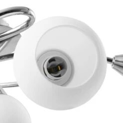 Plafonnier Avec Abat-jour En Verre 5 Ampoules E14 Blanc Bol -OSRAM || Philips || Bosch Soldes plafonnier avec abat jour en verre 5 ampoules e14 blanc bol 3666722779593 748123