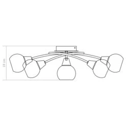 Plafonnier Avec Abat-jour En Verre 5 Ampoules E14 Blanc Bol -OSRAM || Philips || Bosch Soldes plafonnier avec abat jour en verre 5 ampoules e14 blanc bol 3666722779593 748125