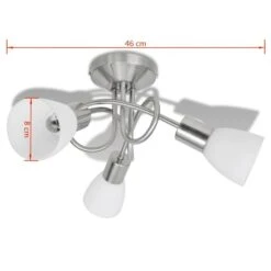 Plafonnier Avec Abat-jour En Verre Pour 3 Ampoules E14 -OSRAM || Philips || Bosch Soldes plafonnier avec abat jour en verre pour 3 ampoules e14 3666722454421 772135