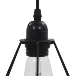 Plafonnier Avec Design De Diamant Noir 3 Ampoules E27 2 -OSRAM || Philips || Bosch Soldes plafonnier avec design de diamant noir 3 ampoules e27 3666722448765 788220