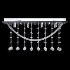 Plafonnier Avec Perles En Verre Cristal Étincelant Blanc 8 X G9 29 Cm -OSRAM || Philips || Bosch Soldes plafonnier avec perles en verre cristal etincelant blanc 8 x g9 29 cm 3666722514408 604266