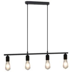 Plafonnier Noir 80 Cm E27 -OSRAM || Philips || Bosch Soldes plafonnier noir 80 cm e27 8719883563206 788089