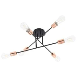 Plafonnier Noir Et Cuivre E27 2 -OSRAM || Philips || Bosch Soldes plafonnier noir et cuivre e27 8719883563268 622117