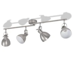 Plafonnier Pour 4 Ampoules E14 Gris -OSRAM || Philips || Bosch Soldes plafonnier pour 4 ampoules e14 gris 8718475532545 1271163